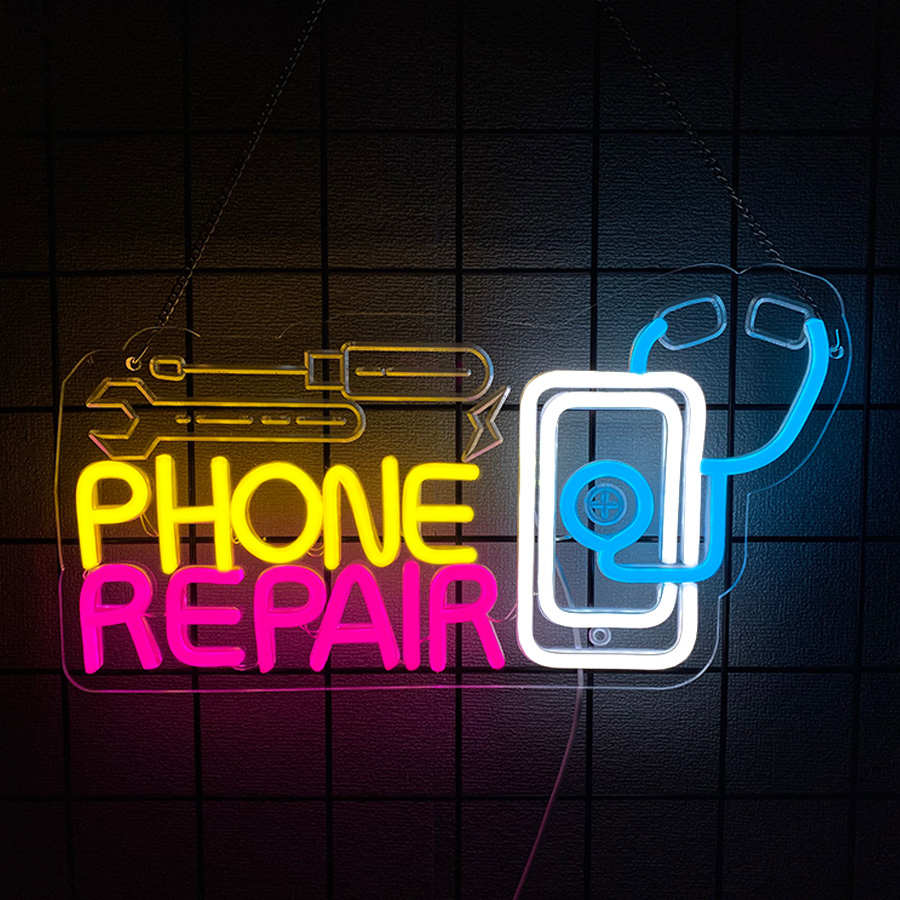 Electronics Repair Store - Phone Repair Neon Sign For Wall